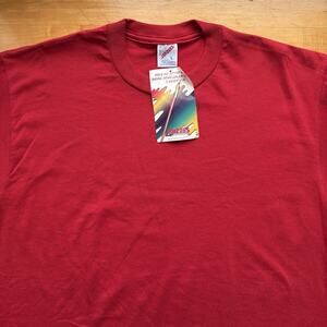 Deadstock NOS Vintage 90s Jerzees Blank Short Sleeve T-Shirt 50/50 Red L USA